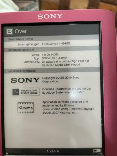 Sony ereader pink edition