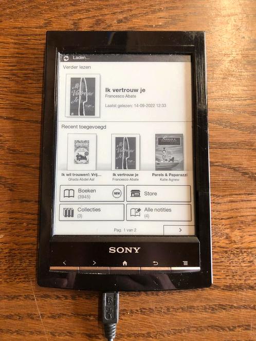 Sony PRS-T1 E-reader met 8GB geheugen.