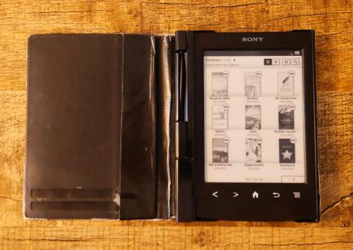 Sony PRS-T2 e-reader ereader zwart met boeken, hoes, lader