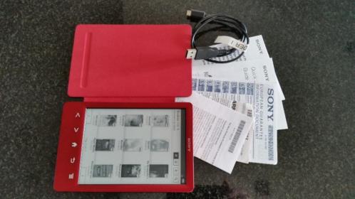 Sony PRS-T3 E-reader (rood) Wi-Fi  snapcover  veel boeken