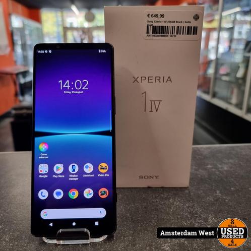 Sony Xperia 1 IV 256GB Black  Nette staat
