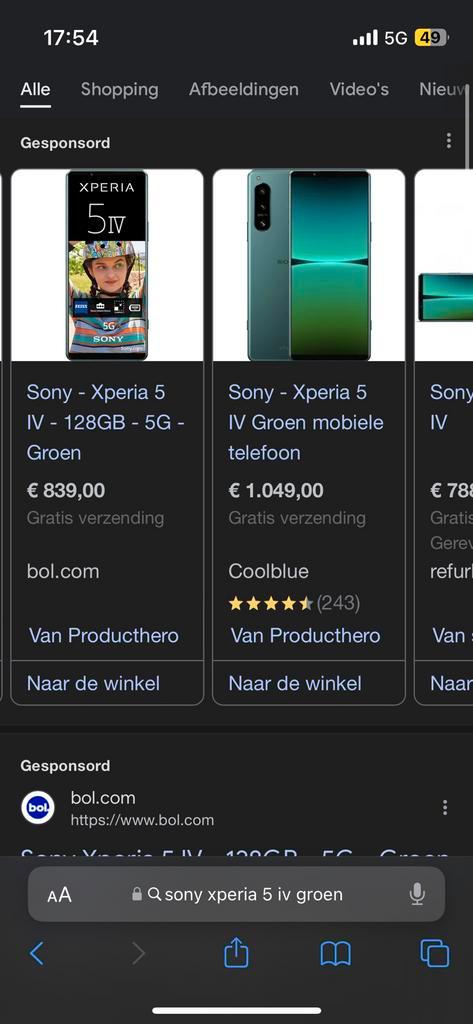 Sony Xperia 5 NieuwampGeseald  ( Groen )