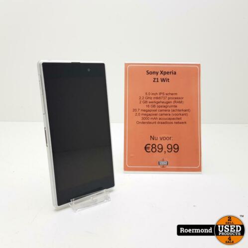 Sony Xperia Z1 16Gb White  Zgan met garantie