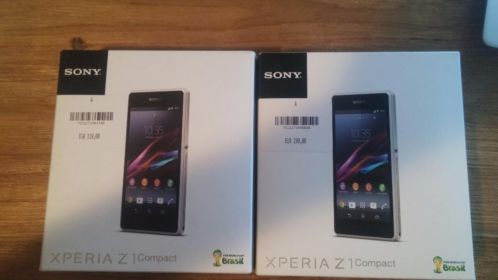 Sony Xperia Z1 Compact - Zwart  Wit (NIEUW)