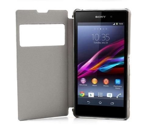 Sony Xperia Z2 flip cover met scherm opening case frontje