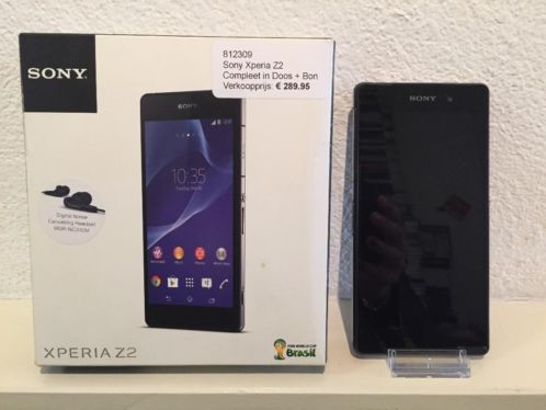 Sony Xperia Z2 Zwart Compleet in Doos  Bon  in Nette Staat