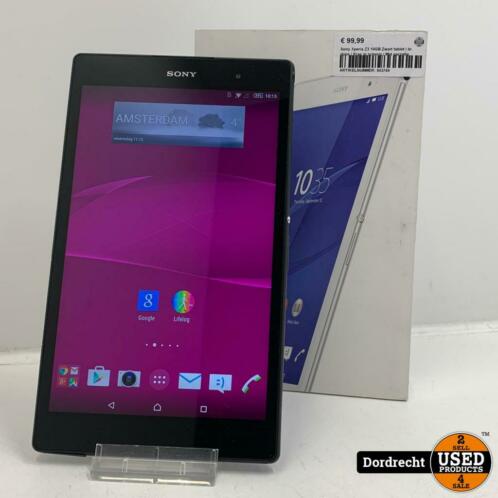 Sony Xperia Z3 16GB Zwart tablet  In doos  Kras in scherm