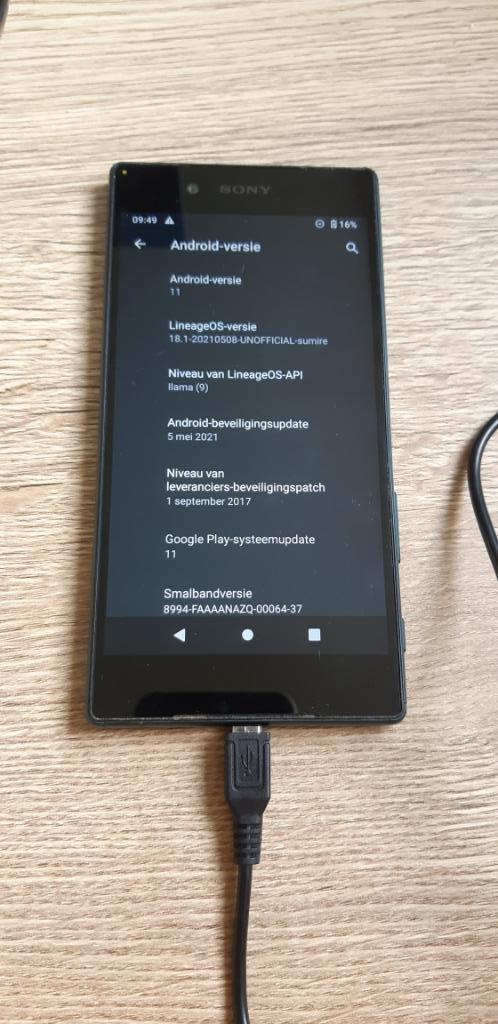 Sony Xperia Z5 met Android 11