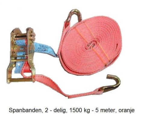Spanbanden 1500 kg - 5 meter oranje bij Krattenboer