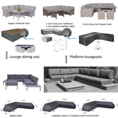 Speciale afdekhoezen lounge-dining sets,platform lounge sets