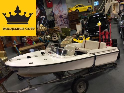 Speedboot 330  Trailer en Johnson 5PK bij PANDJESHUIS GOUT