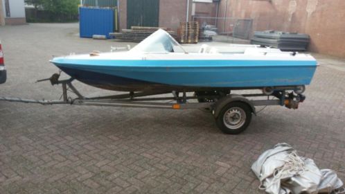 speedboot compleet met trailer met 20 pk motor