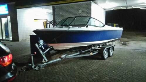 Speedboot  trailer diesel silverline binnenboord leder