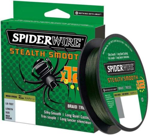 Spiderwire Stealth Smooth 12 Braid - Moss Green - 0.23mm -