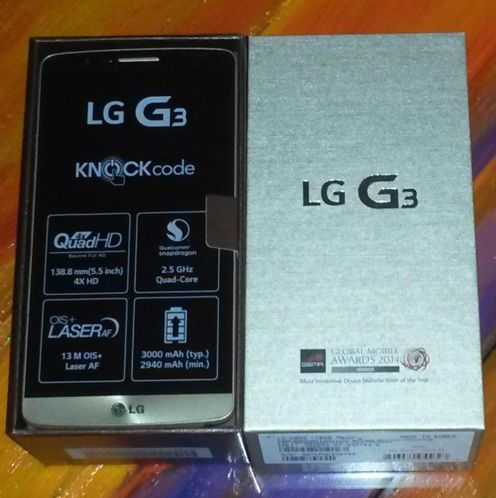 Splinternieuwe LG G3 bronsgoudkleurig NOOIT GEBRUIKT