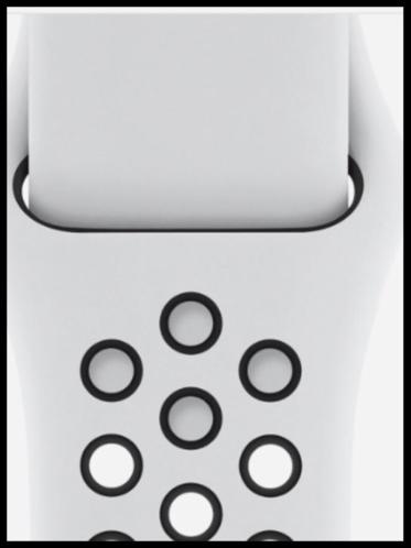 Sportbandje Apple Watch. Horloge bandje Sport 42mm.Wit of
