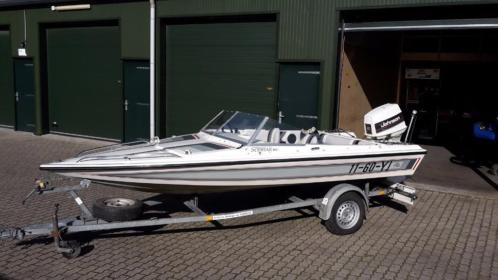 Sportboot Angler Scimitar 60pk Johnson met Harbeck trailer