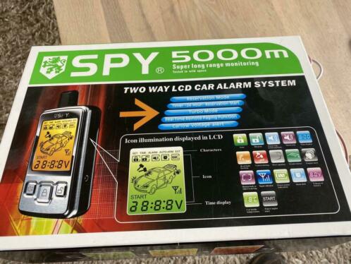 Spy 5000 auto alarm met 2 weg communicatie tot wel 5 km
