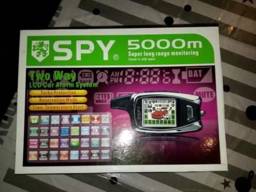 Spy 5000m two way lcd car alarm system