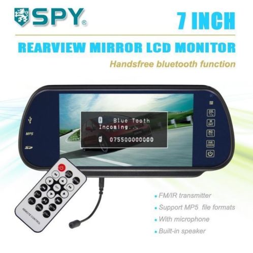 SPY Achteruitrij Mirror LCD 7.0 Inch Scherm (BluetoothMP5)1