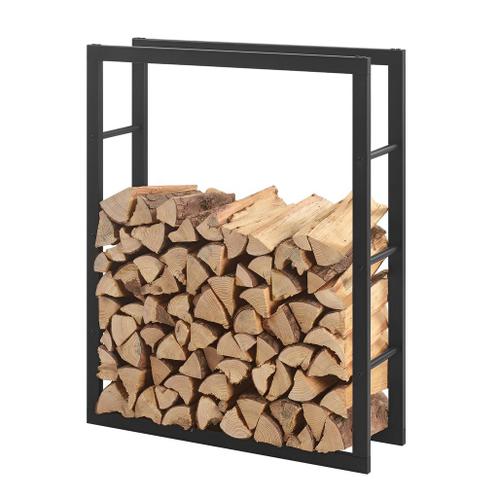 Stalen brandhoutrek houtopslag zwart voor ca. 0,2 m hout