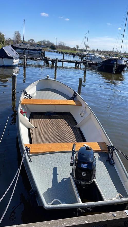 Stalen tukkervlet, knalhard, lengte 5,25m, motorboot