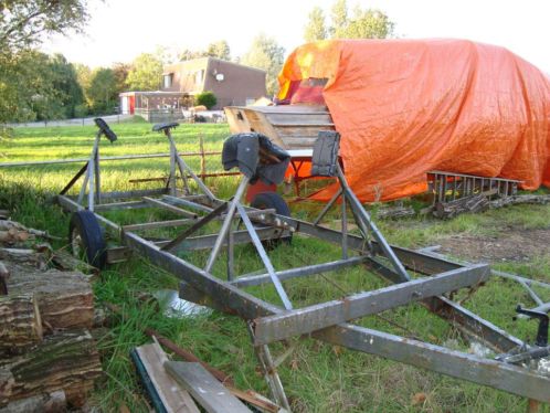 Stallingstrailer voor zeilboot kielboot (centaur) botenbok