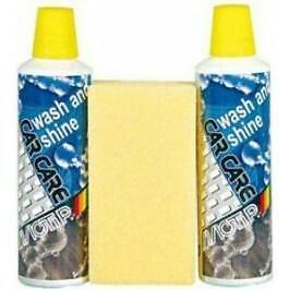 Starclean Power Pro, Wash en Shine Shampoo set 2x500ml spons