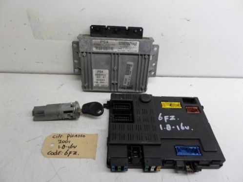 Startset Picasso 18-16v 6FZ. ECU BSI Sleutel Contactslot