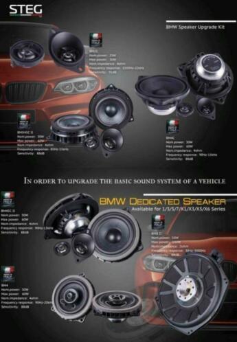 STEG - BMW OEM luidspreker upgrade sets