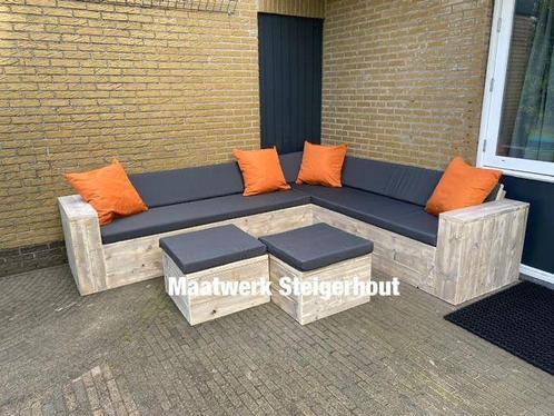Steigerhout Hoekbank Loungebank Loungeset NU DE AANBIEDING