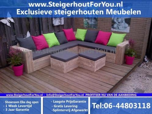 STEIGERHOUT Hoekbank Loungeset Loungebank ACTIE