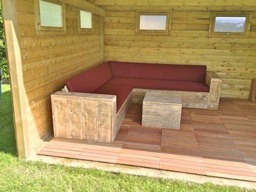 Steigerhout loungeset hoekbank tuinset loungebank hoeklounge