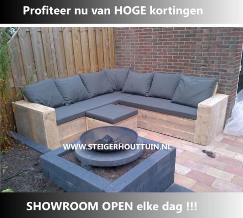 Steigerhout Loungeset Lounge Hoekbank ALLE MATEN