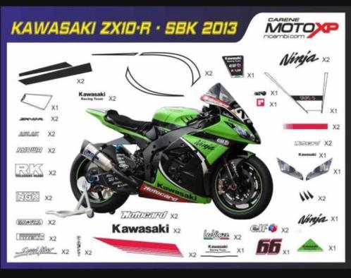 Sticker kit Kawasaki Zx6r 2013-2018 Race SBK high quality