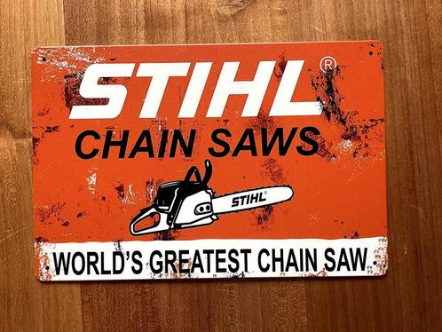 Stihl Chain Saws metalen reclamebord (Old Look)