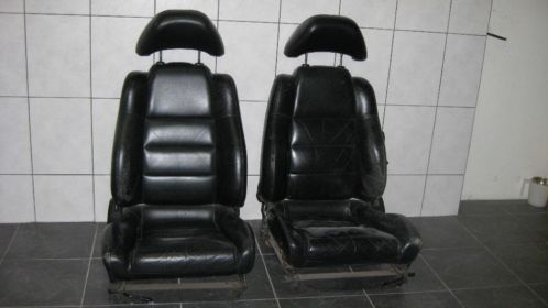 Stoelen Zwart leer
