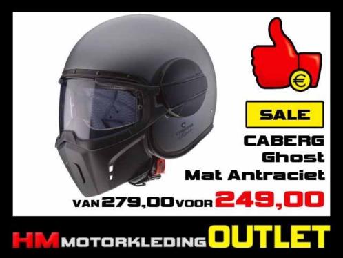 Stoere motorhelm Caberg Ghost - Mat Antraciet - Rusty - Iron