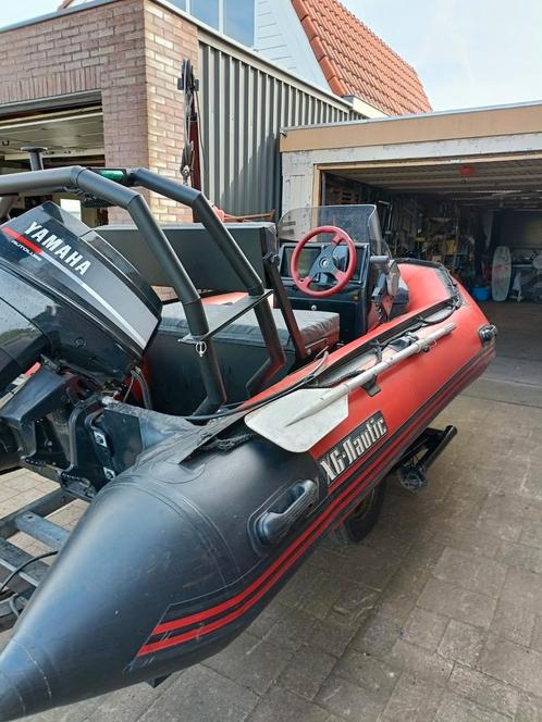 Stoere rubberboot,incl trailer in nieuwstaat