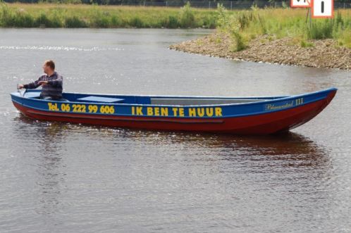 Stoere vlet sloepGrachtenboot met nieuwe nanni 3.21 21 pk 