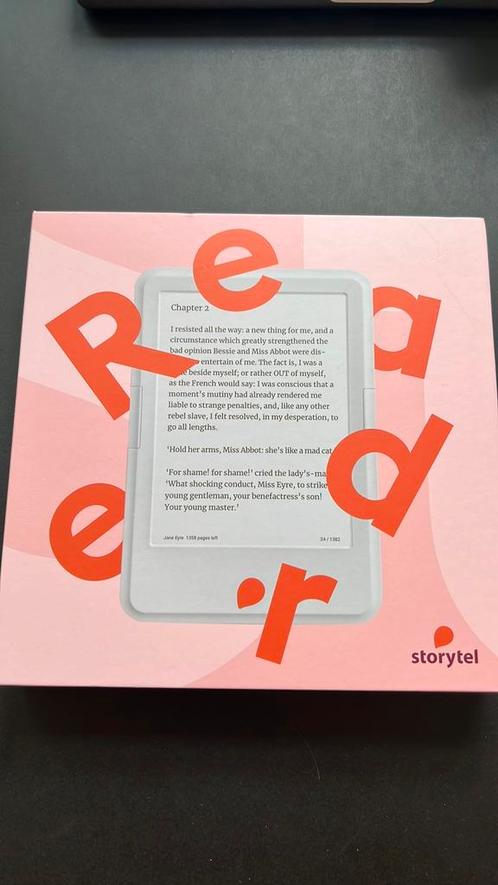 Storytel reader ereader met snoer en in doos weinig gebruikt