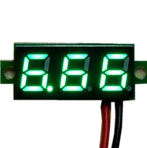 stroom volt meter led display sensor groen accu dc batterij