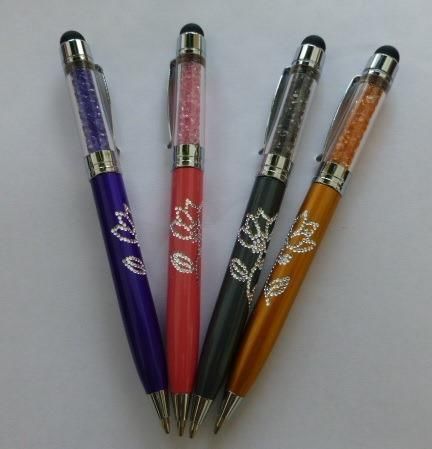 Stylus pen 2 in 1 swarovski elements met bloem