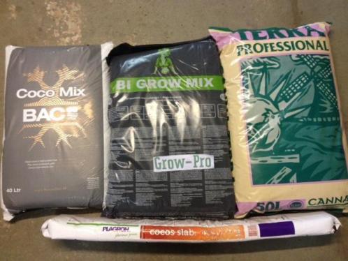 substraten coco mix grow mix terra kweekspullen