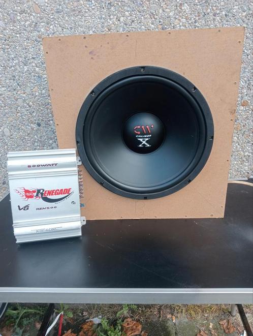 Subwoofer 15 inch versterker 500 watt koopje