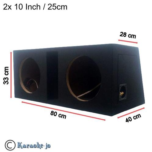 Subwoofer Behuizing 2 x 10 Inch 2 x 32 Liter