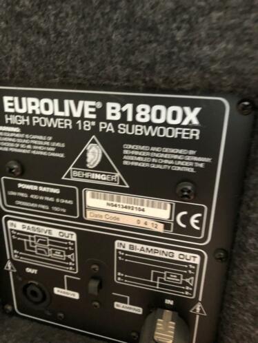 subwoofer eurolive b1800x