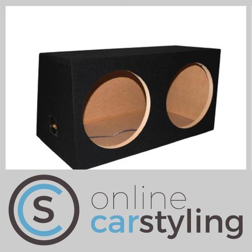 Subwoofer Kist 2x10quot met aansluiting 44 Liter 18mm MDF Zwart