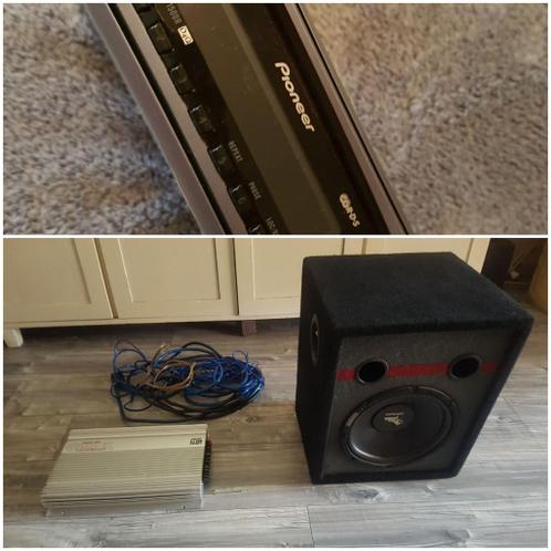 Subwoofer set versterker en radio