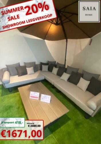 SUMMERSALE Lounge Set Jive 4-teilig Carbon Rope hoeklounge